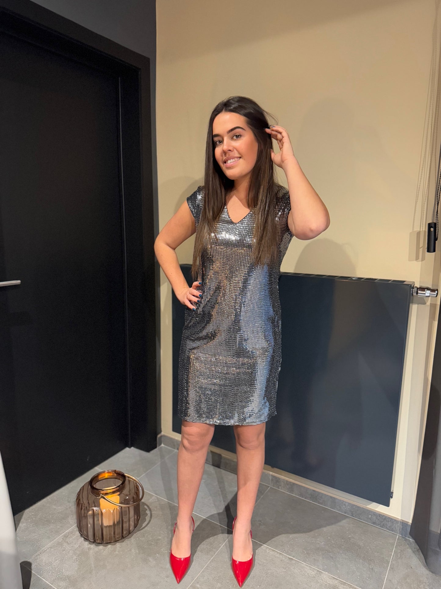 Robe argentée Bianca