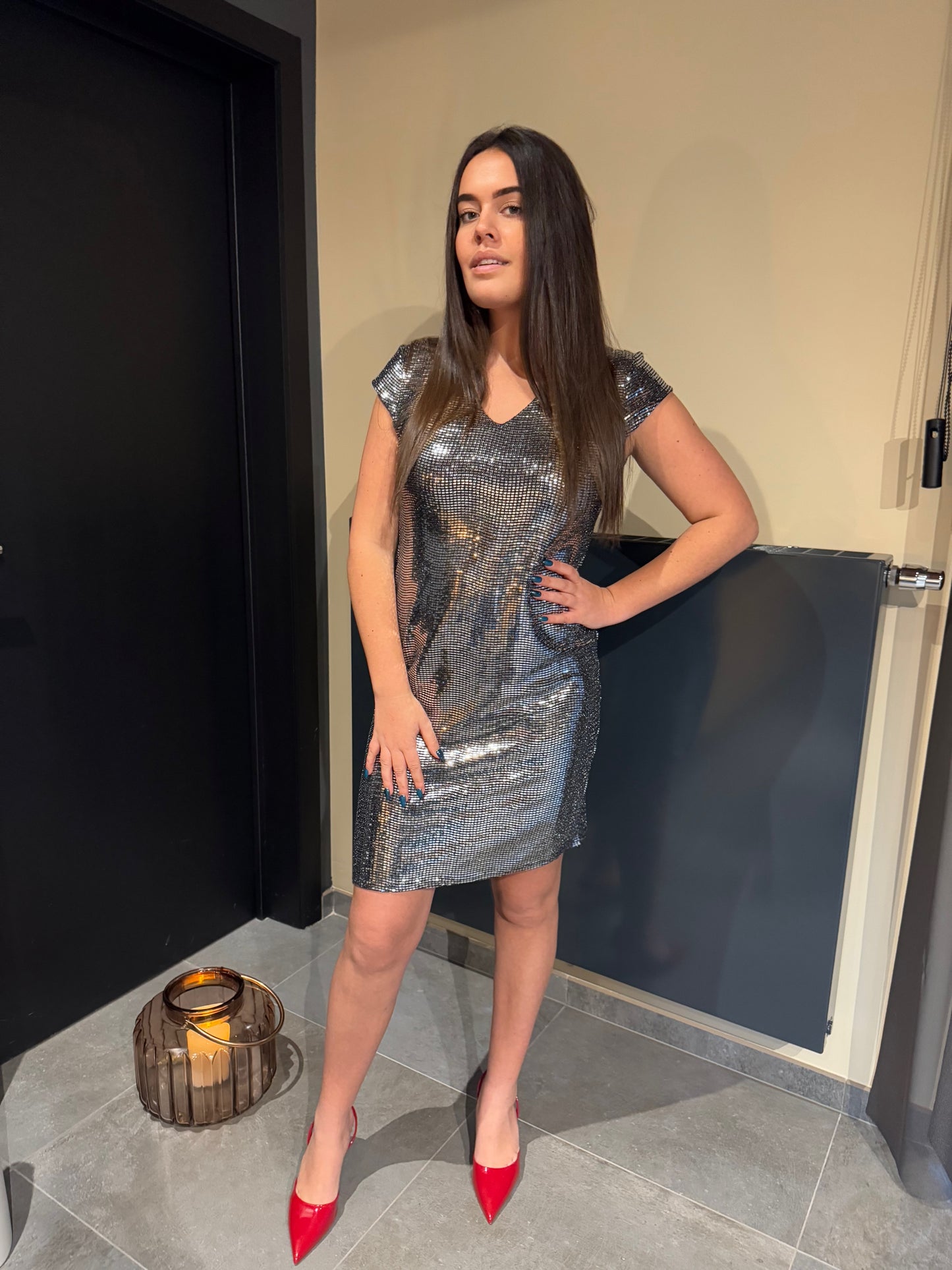 Robe argentée Bianca