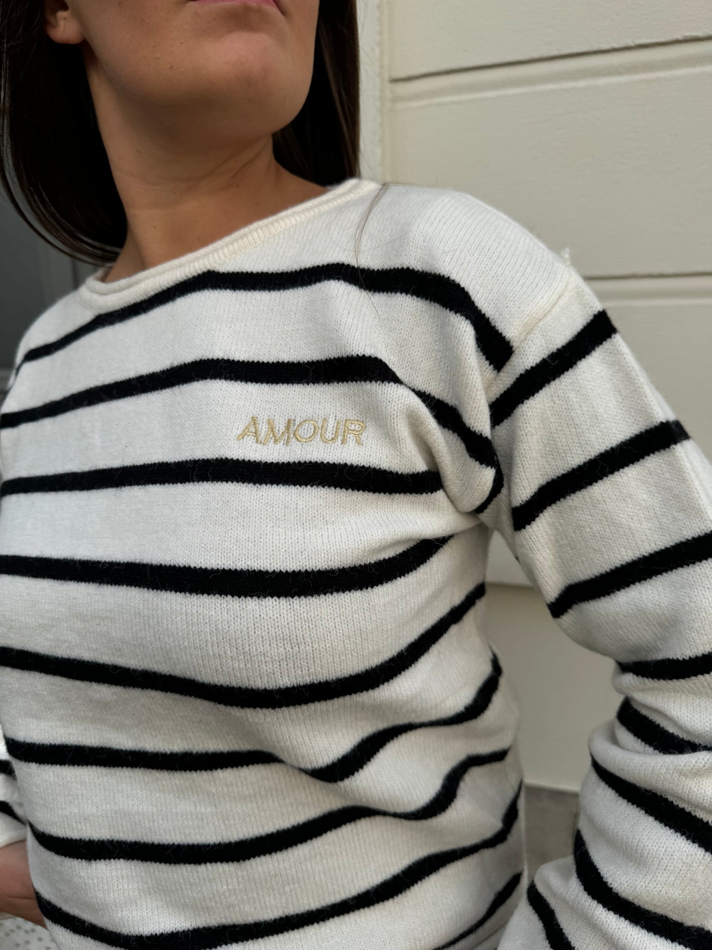 Pull marin "Amour"đź’™