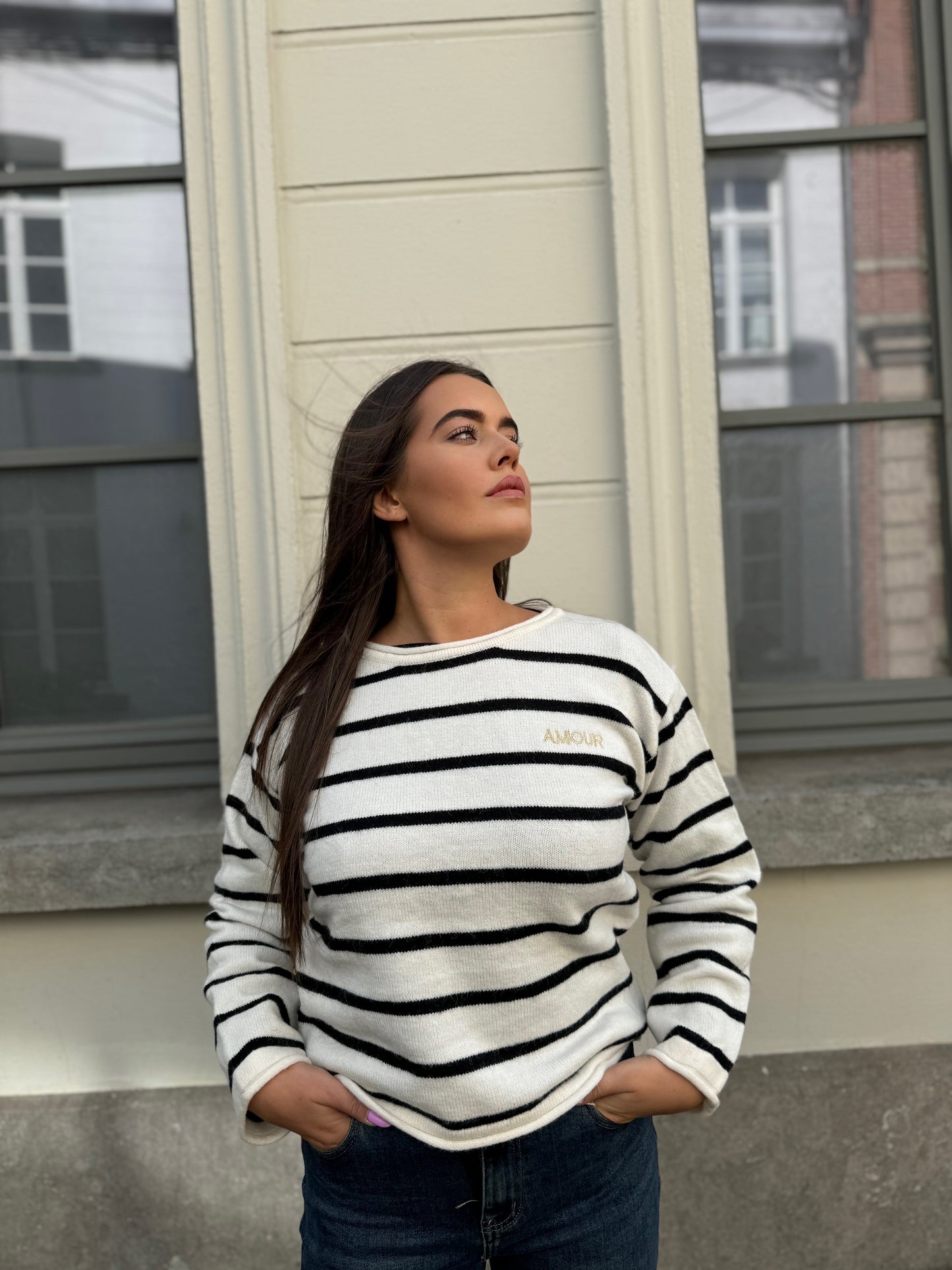 Pull marin "Amour"đź’™